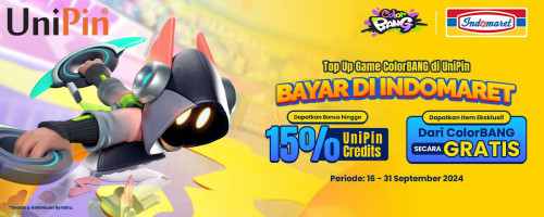 Top Up Color Bang di UniPin dan Bayar di Indomaret, Dapatkan Bonus hingga 15% UniPin Credits + Gratis Item Eksklusif